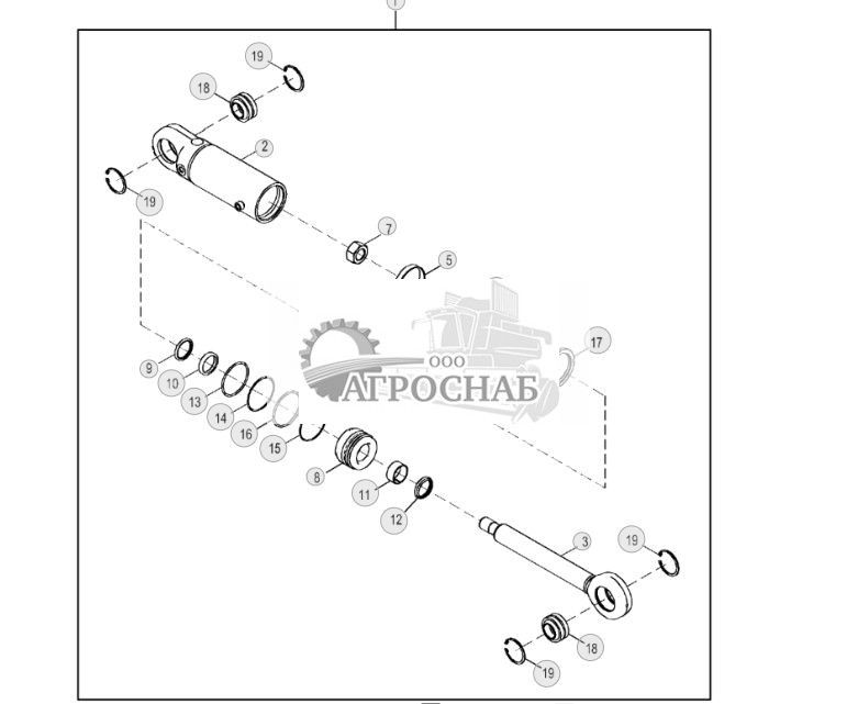 Tilt Cylinder and Component Parts, Power Angle Tilt (PAT), Charcoal - ST840647 526.jpg